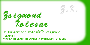 zsigmond kolcsar business card